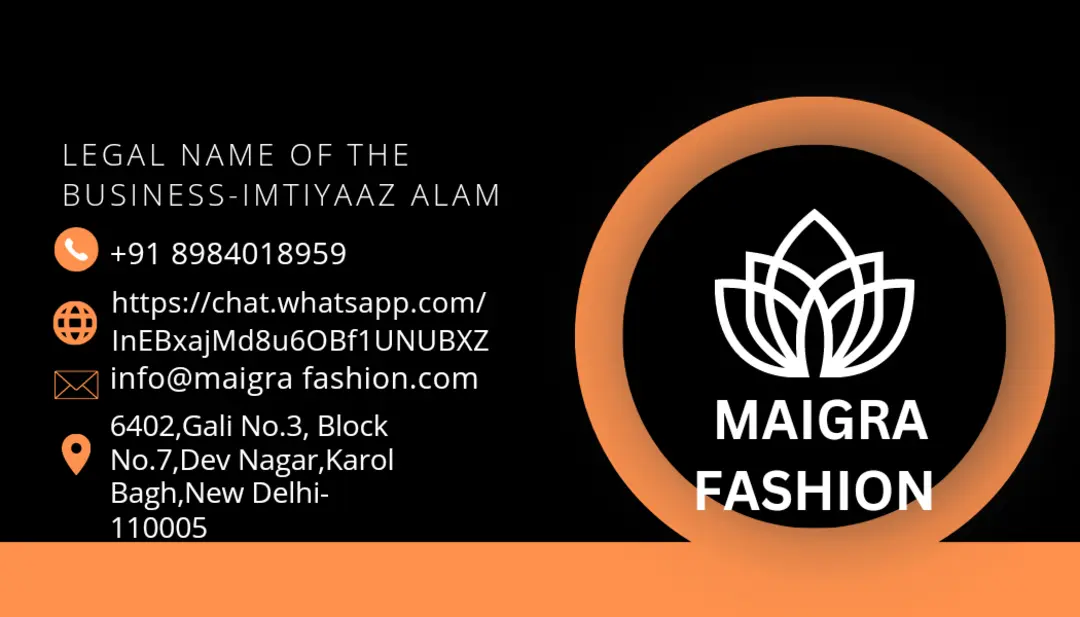 Visiting card store images of MAIGRA FASHION 