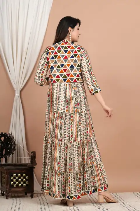 Long kurti with jacket  uploaded by Mahaveer fashion on 7/15/2023