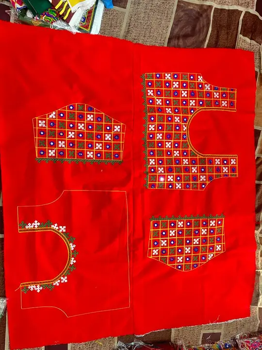 Heavy Embroidery Work+Real Mirror Blouse Piece uploaded by SHREE HARSIDDHI FASHION on 7/15/2023