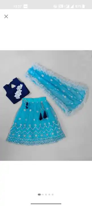 KIDS CHANIA CHOLI 3 PIECE SETS 

RANDOM DEISGENS WILL COME , DON'T ASK SAME AS PHOTOS PATTERNS,
BECA uploaded by Shubharambh on 7/15/2023