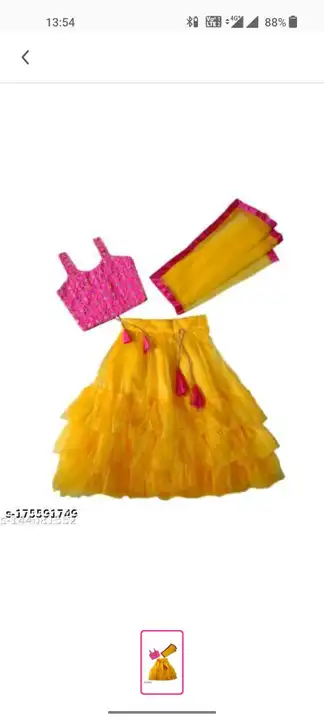 KIDS CHANIA CHOLI 3 PIECE SETS 

RANDOM DEISGENS WILL COME , DON'T ASK SAME AS PHOTOS PATTERNS,
BECA uploaded by Shubharambh on 7/15/2023