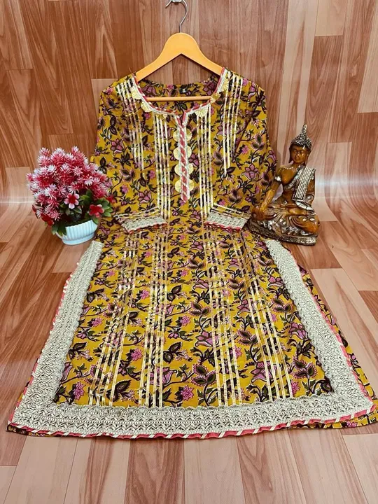 Hand block printed cambric cotton kurti with  dupatta  uploaded by PANIHARI COLLECTION CENTRE on 7/16/2023
