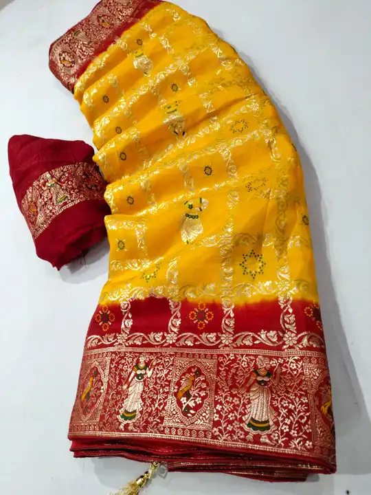Zari work saree uploaded by Balaji creations  on 7/16/2023