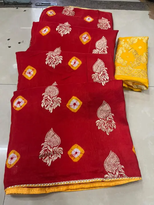 Jaipuri bhandani saree uploaded by Balaji creations  on 7/16/2023