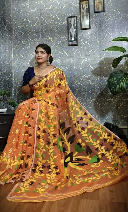 Soft Dhakai jamdani saree uploaded by Nirupama creations on 7/16/2023