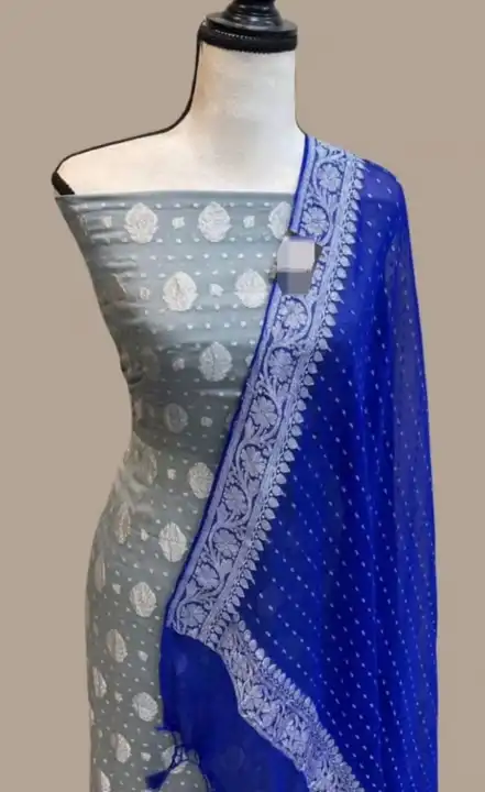 Pure Khaddi Shiffon Suits  uploaded by Banarasi Saree on 7/16/2023
