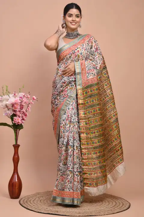 Maheshwari silk saree uploaded by Bagru crafts on 7/16/2023