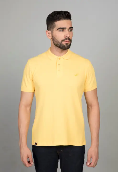 Solud Polo Neck Yellow Tshirt uploaded by AK APPARELS on 7/16/2023