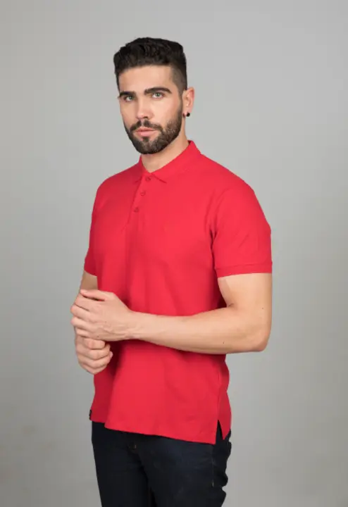 Polo Neck Red Tshirt uploaded by AK APPARELS on 7/16/2023