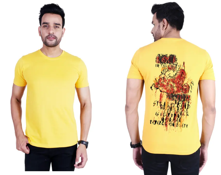 100% Biowash premium cotton round neck half sleeve printed tshirt uploaded by AGLY BE STUD on 7/16/2023