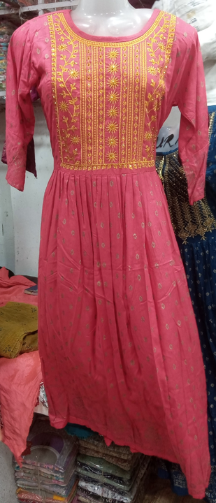 Rayon embroidery gown uploaded by A.ALI DRESSES  on 7/16/2023