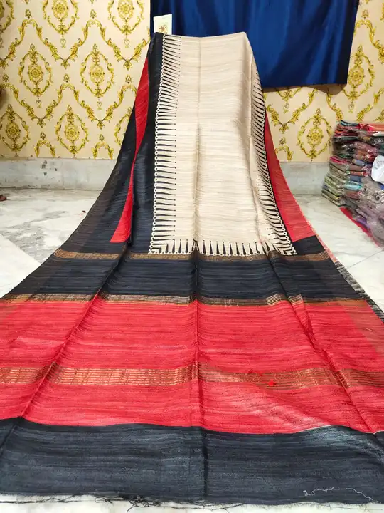 Pure tussar ghicha silks sarees  uploaded by business on 7/16/2023