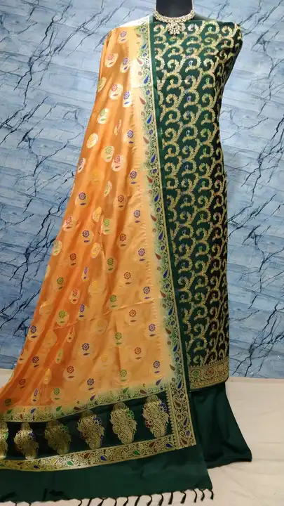 3 pis kataan silk suit uploaded by Banarasi silk on 7/16/2023