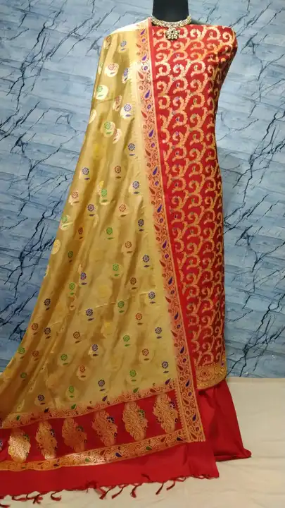 3 pis kataan silk suit uploaded by Banarasi silk on 7/16/2023