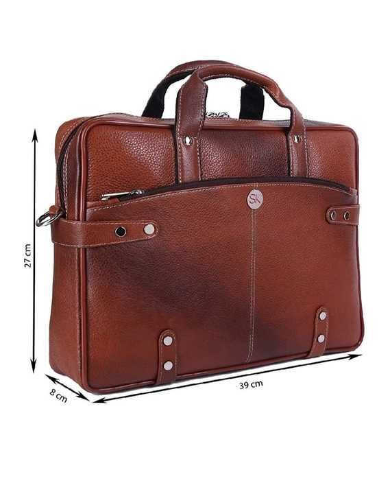 Tan Colour TopD curve genuene leather office bag  uploaded by Life Line  on 3/16/2021