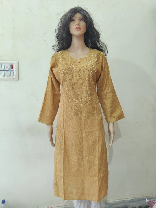 Premium Cotton kurti with Moti Hand work  uploaded by business on 7/16/2023