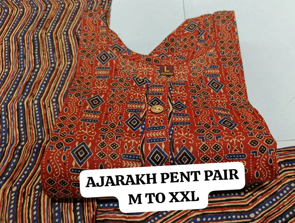 AJRAKH print kurti set uploaded by Apsara dresses on 7/17/2023