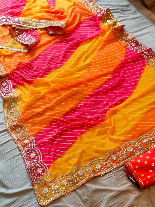 60 Gram Georgette lahriya saree uploaded by Deepika Designer Saree on 7/17/2023
