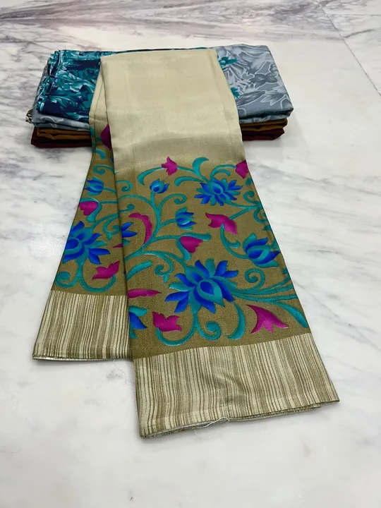 Printed raw silk  uploaded by Feyazi art silk saree on 7/17/2023