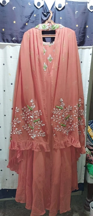 Fancy embroidery Dupatta Partywear Gown  uploaded by business on 7/17/2023