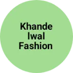 Business logo of KHANDELWAl fashion