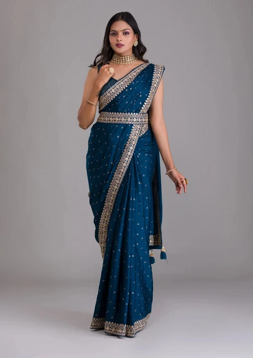 Women partywear saree 🥻 uploaded by AK lifestyle on 7/17/2023
