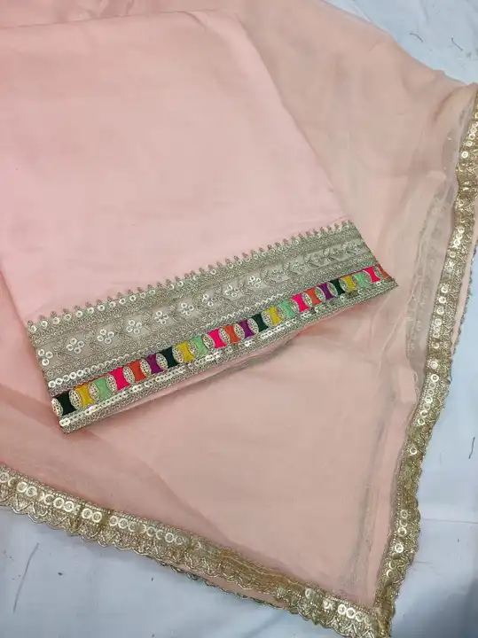 Upada silk suit with half pure dupatta  uploaded by Manish sales on 7/17/2023