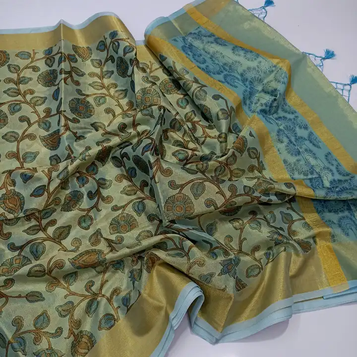 Banarsi tissue printed saree uploaded by business on 7/17/2023