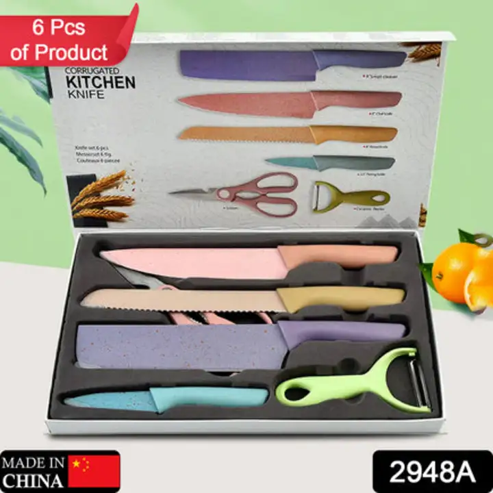2948A Professional Colorful Kitchen Knives Set of 6... uploaded by DeoDap on 7/17/2023