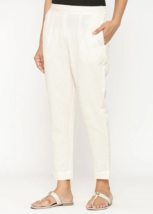 women party wear pure cotton linen Pant  uploaded by AK lifestyle on 7/17/2023