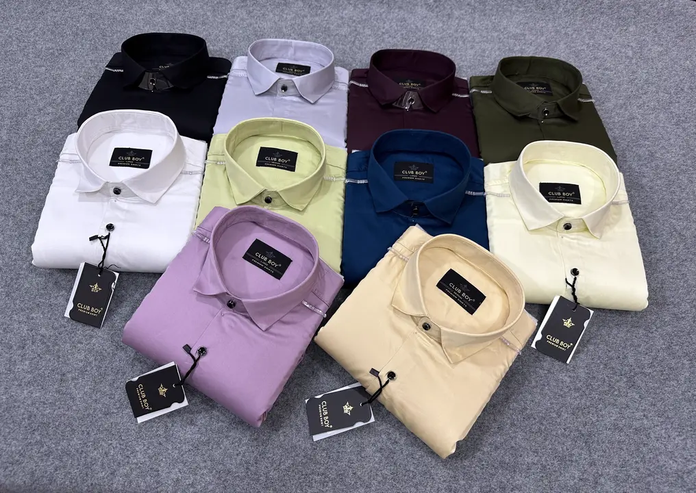 Premium cotton sartin fabric plain shirt  uploaded by Club boy shirts on 7/17/2023