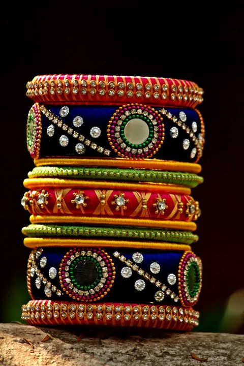 Silk thread bangles  uploaded by business on 7/17/2023