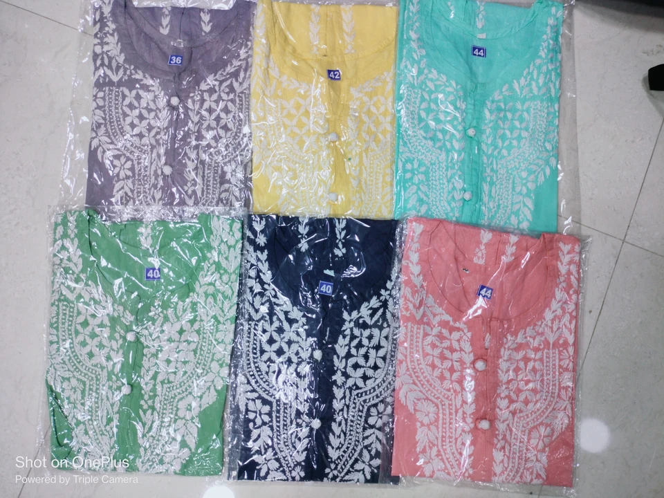 Mul Cotton Short Kurti uploaded by Lucknowi_Nizami_Fashion on 7/17/2023