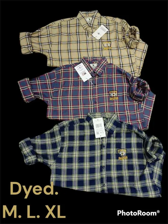 Dyed check shirt  uploaded by Gurudev collection on 7/17/2023