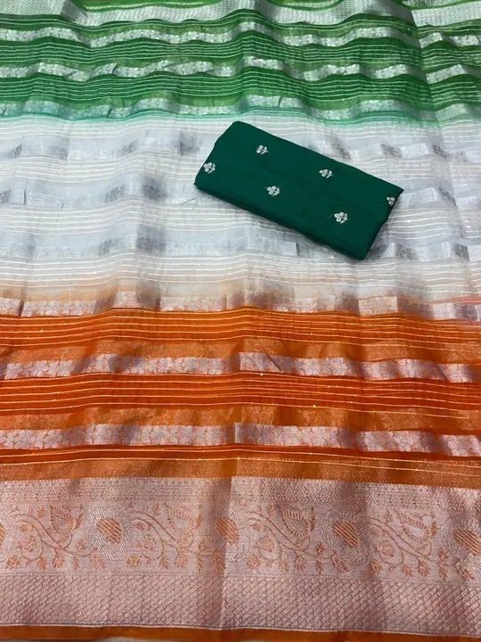Organza saree  uploaded by business on 7/17/2023