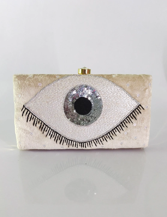 Beutiful eye handmade embellished women/girl clutch  uploaded by business on 7/17/2023