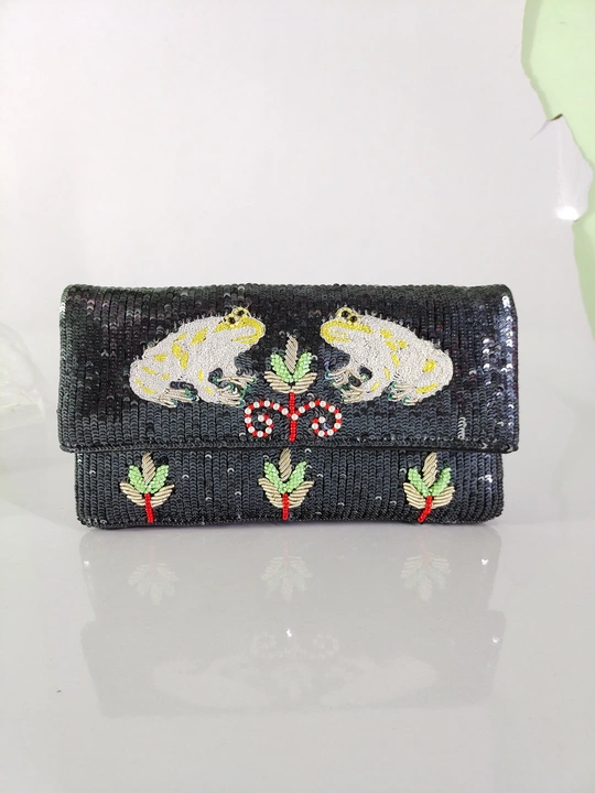 Stylish elegant frog design embellished clutch for women/girl  uploaded by Lemonius Pearls on 7/17/2023