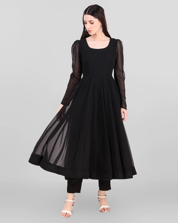 Black Anarkali Kurta uploaded by You Know Better Apparels Private Limited on 7/17/2023