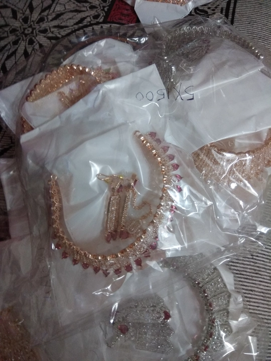 Rise gold n silver platinum sets at direct factory prices I give  uploaded by Priye fashions on 7/17/2023