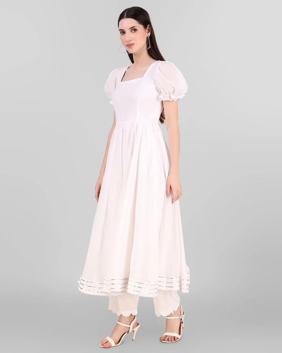 White Anarkali Kurta uploaded by You Know Better Apparels Private Limited on 7/17/2023