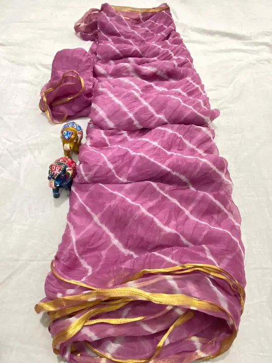 Lehriya saree rz krs uploaded by pink Rose fashion Store  on 7/17/2023