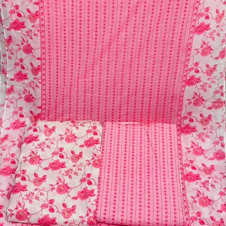 Cotton fabric for women Kurti plazoo and dupatta  uploaded by Ajanta Prints on 7/17/2023