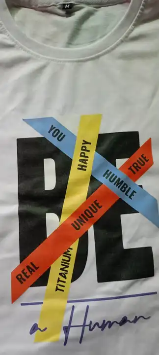 Be human printed tshirt 100% cotton and biowash uploaded by business on 7/17/2023