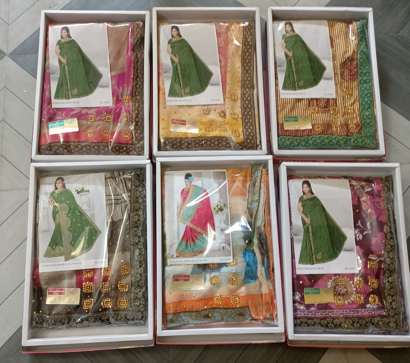Box saree senthice  uploaded by Jai maa durga textile and Aaradhya manufacturer  on 7/17/2023