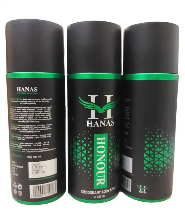 Hannas deodorant 210 mrp uploaded by Shree gurudev collection / 9806507567 on 7/17/2023