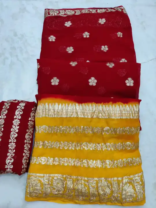 💖💖new Launching💖💖🥰🥰🥰🥰🥰🥰😍



🥰🥰big sele pure Georgette jaipuri die with beautiful rose  uploaded by Gotapatti manufacturer on 7/18/2023