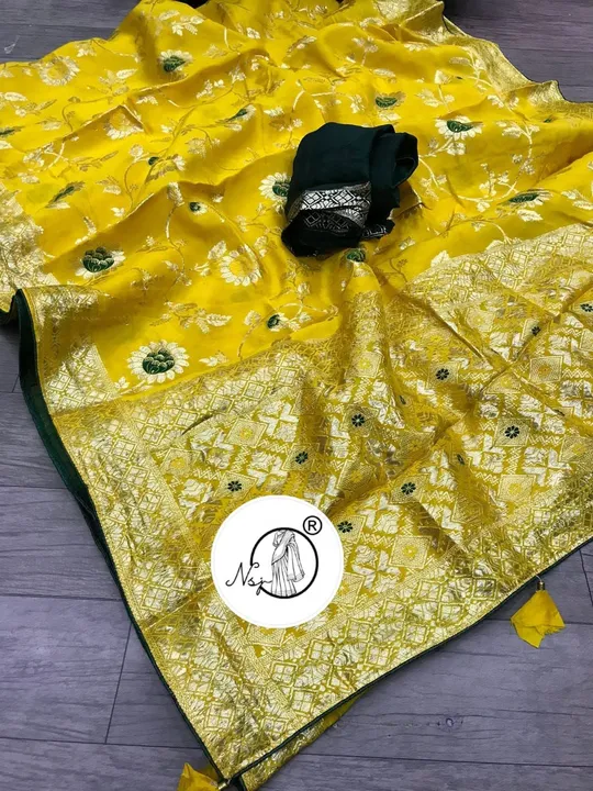 Presents  traditional Saree*  

beautiful  colour combination saree for all ladies 

💖original nej  uploaded by Gotapatti manufacturer on 7/18/2023