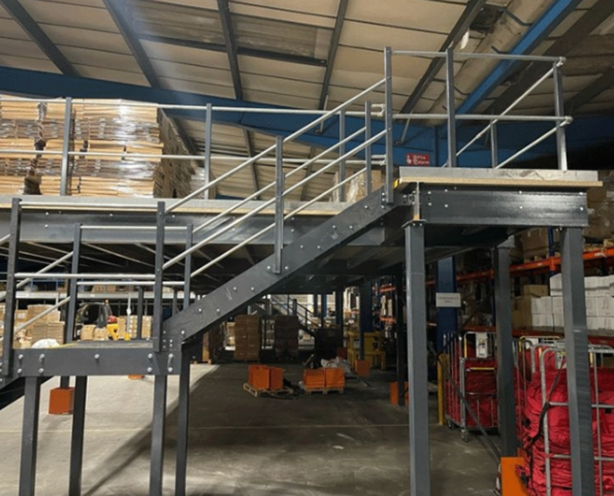 Slotted angle mezzanine floor  uploaded by business on 7/18/2023