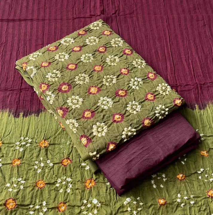 Cotton Bandhani dress materials  uploaded by Jayshree creation on 7/18/2023