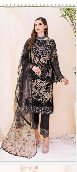 Ramsha chiffon collection original suits uploaded by business on 7/18/2023